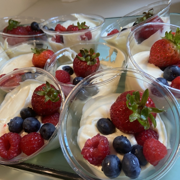 Lemon Mousse with Berries