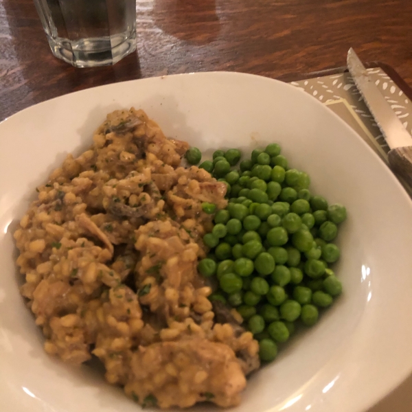 Mushroom Chicken Barley Risotto