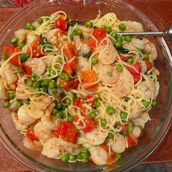 Tomato & Basil Shrimp in Garlic Butter Sauce