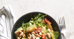 Roasted Vegetable Bowl with White Beans and Garlic-Balsamic Dressing