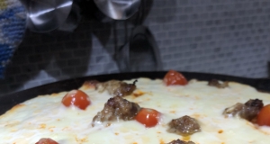 Margherita Pizza with Sausage and Pesto