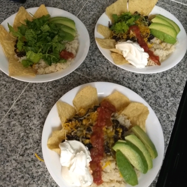 Brown Rice Bean Burrito Bowl