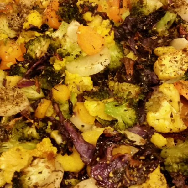 Herb Roasted Vegetables with Garlic Croutons