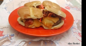Grilled Bison Cheeseburgers with Bacon