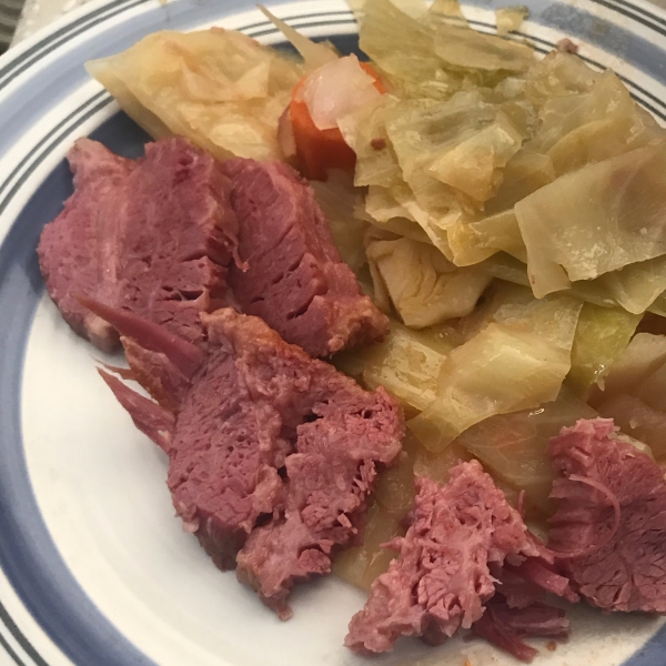 Coconut Milk Corned Beef and Cabbage