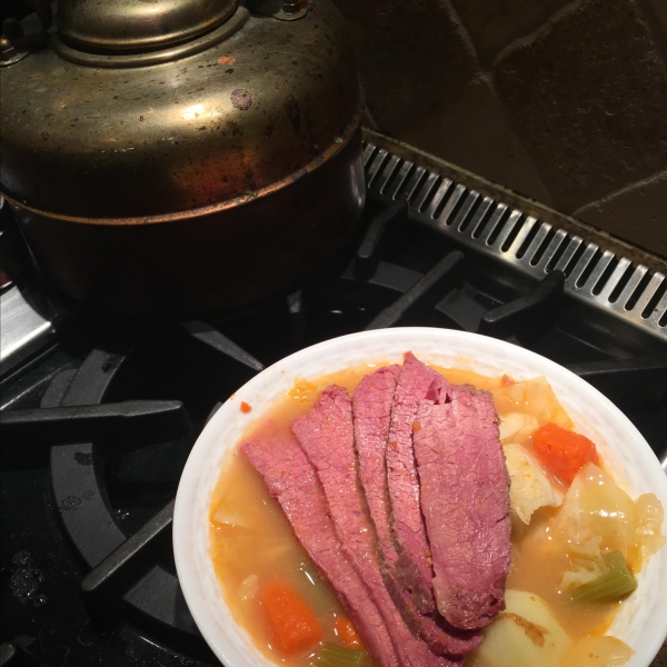 Coconut Milk Corned Beef and Cabbage