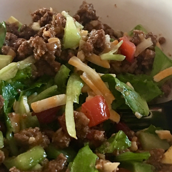 Taco Salad with Lime Vinegar Dressing