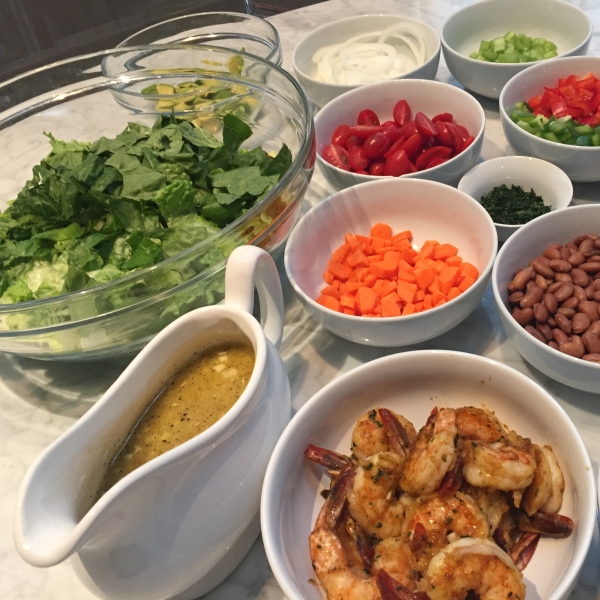 Taco Salad with Lime Vinegar Dressing