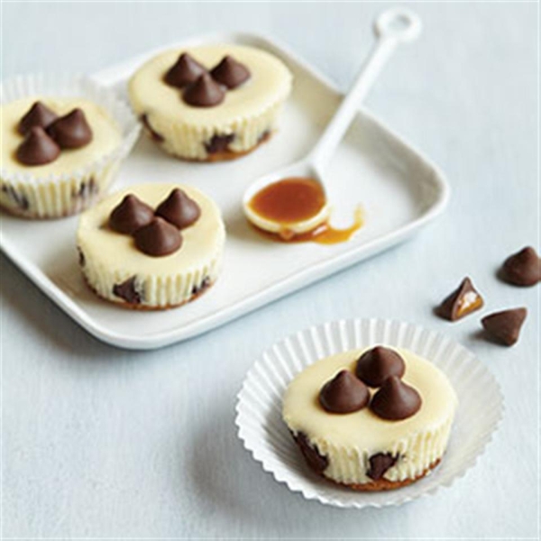 Mini Cheesecakes with Caramel Filled DelightFulls™ & Sea Salt