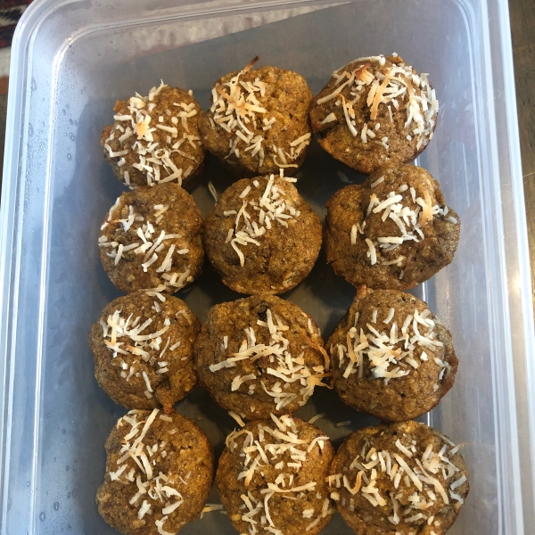 Banana Coconut Flaxseed Muffins with Apple and Chia