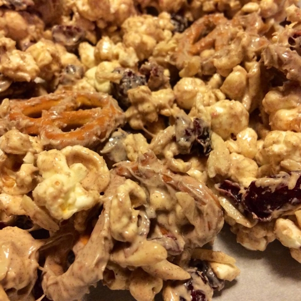 Ashley and Whitney's Popcorn and Pretzel Sweet Snack Mix
