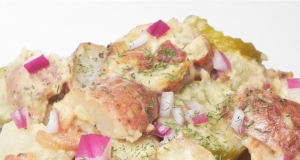 Grilled Potato Salad with Crazy Steve's Cajun Cukes