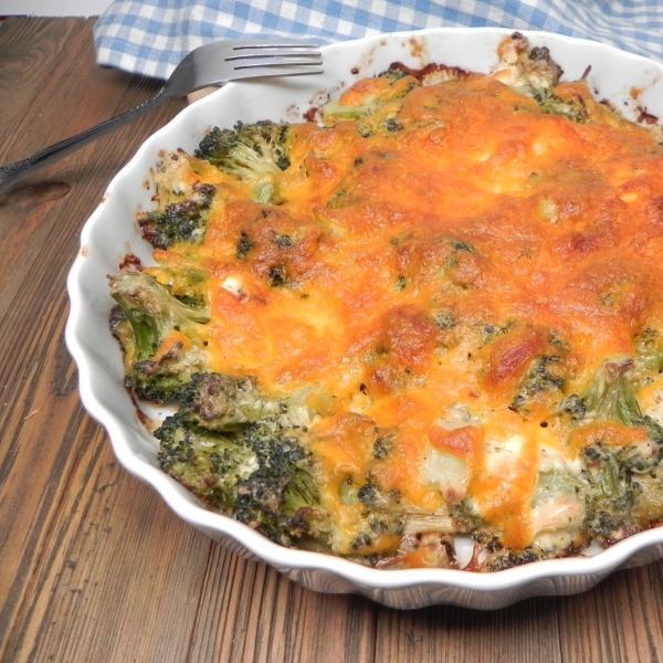 Broccoli Gratin with Herbed Cream Cheese
