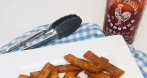 Sriracha Tofu Jerky in a Dehydrator