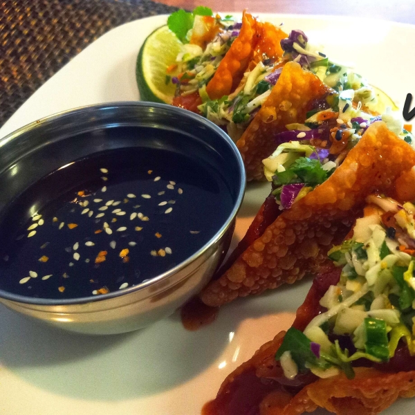 Chicken Wonton Tacos