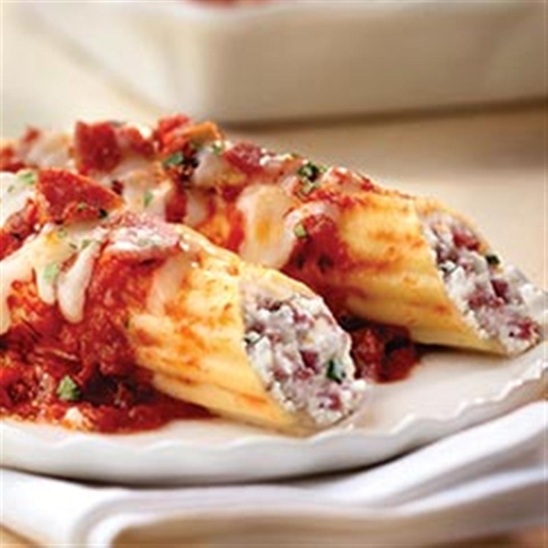 Ricotta and Margherita® Salami Manicotti