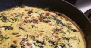 Garlicky Ham, Mushroom, and Spinach Frittata