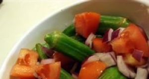 Grilled Okra Salad