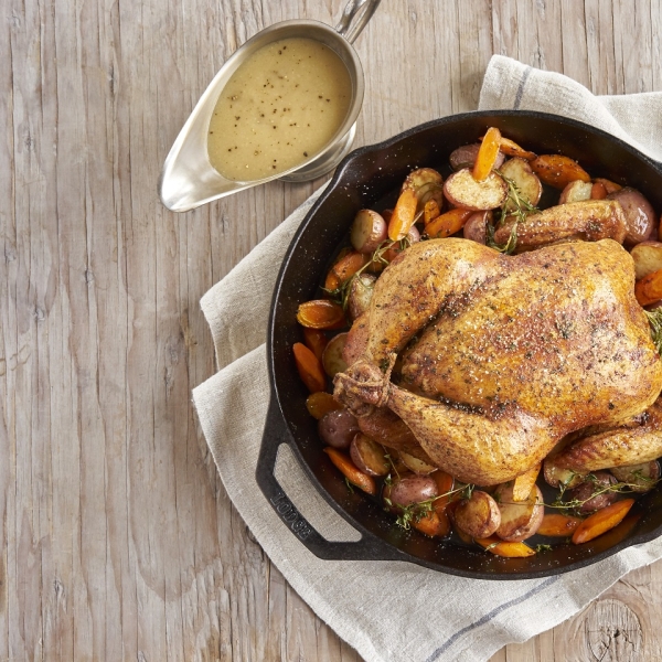 Roast Chicken Dinner with Gravy