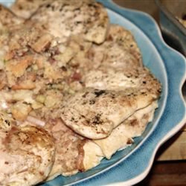Savory Stuffed Chicken Breast with Plum Glaze