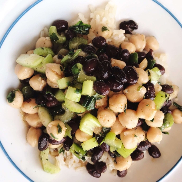 Herbed Rice and Spicy Black Bean Salad