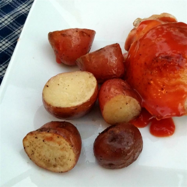 Bourbon Cider Chicken Thighs with Potatoes