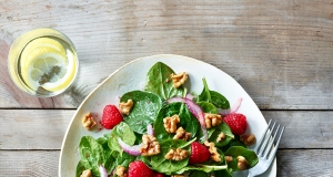 Walnut Raspberry Salad and Raspberry Vinaigrette