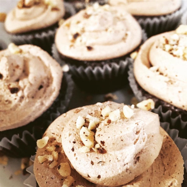 Brownie Cupcakes with Hazelnut Buttercream