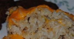 Rice Casserole with Cheese and Almonds