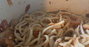 Kimchi Udon Noodle Stir-Fry