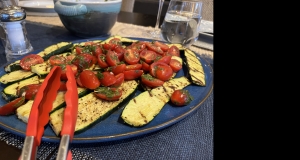 Grilled Zucchini with Tomatoes and Mint