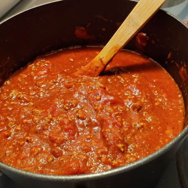 Homemade Spaghetti Sauce with Ground Beef
