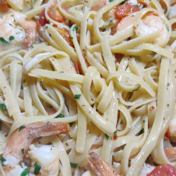 Shrimp Scampi with Linguini