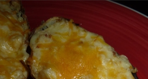 Alfredo and Cheese Stuffed Potatoes