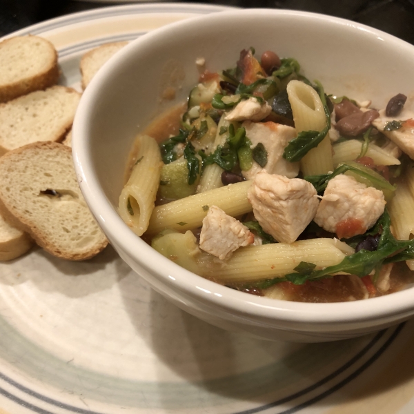 Chicken and Tomato Stew with Arugula and Cannellini