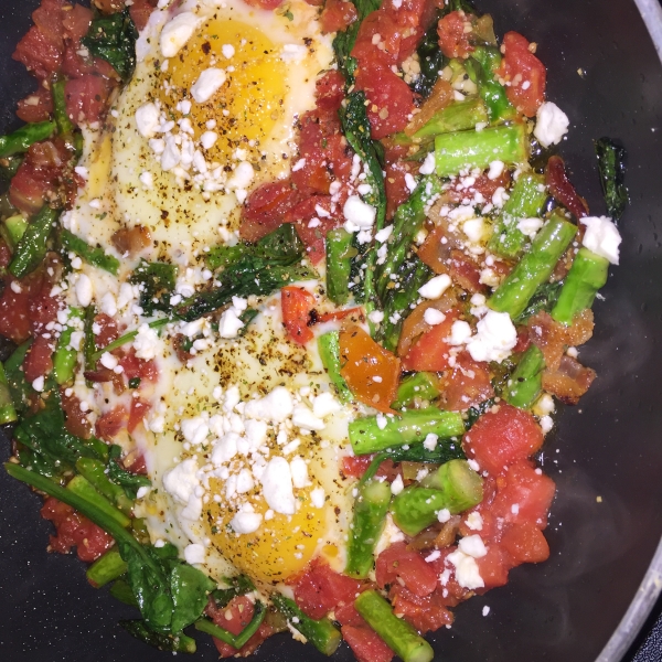 Veggie Poached Eggs
