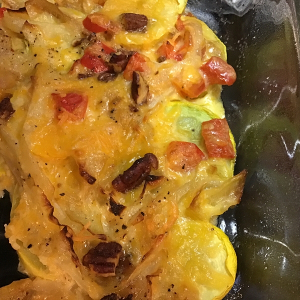 Summer Squash Casserole with Nuts