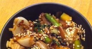 Bok Choy and Asparagus Stir-Fry