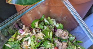 Mediterranean Orzo Spinach Salad