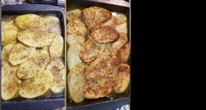 Potato Gratin With Chicken Broth, Garlic and Thyme