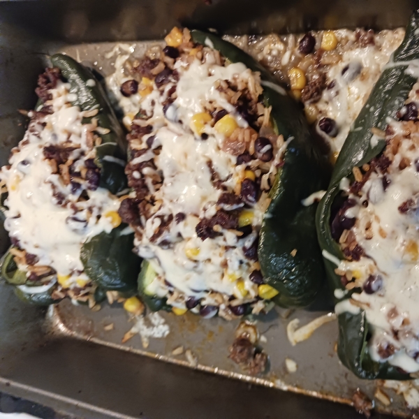 Chorizo Stuffed Poblano Peppers