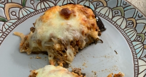 Eggplant Stuffed with Lamb and Feta