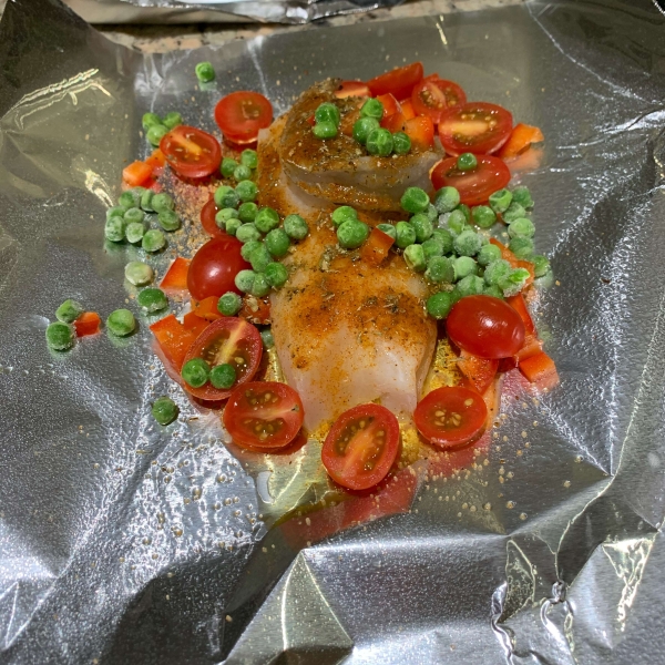 Baked Cod in Foil