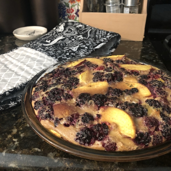 Chef John's Peach Blackberry Flognarde