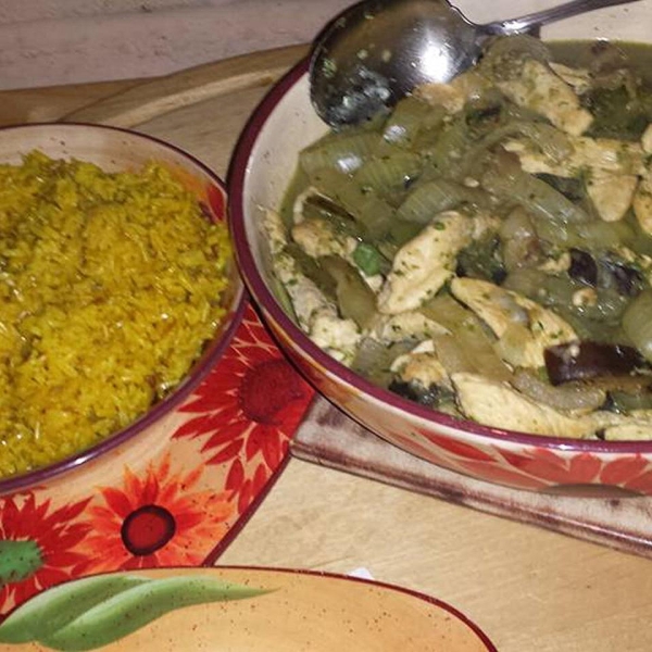 Thai Ginger Chicken with Yellow Jasmine Rice