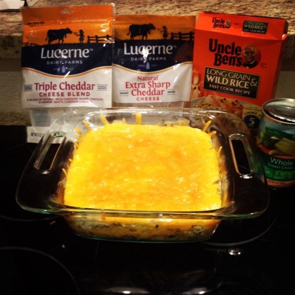 Green Chile and Rice Casserole