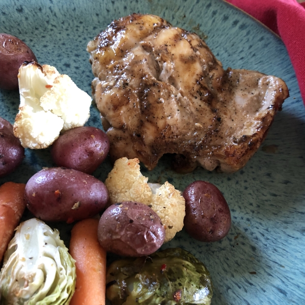 Sweet Hot Mustard Chicken Thighs