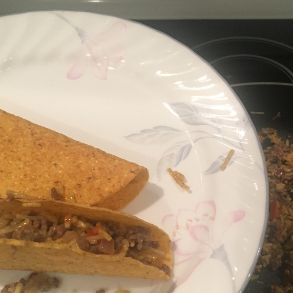 Mexican Rice & Beef Tacos