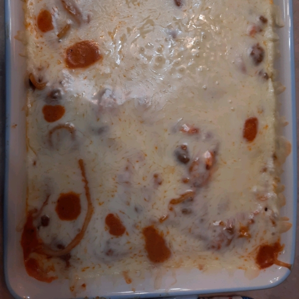 Creamy Baked Spaghetti