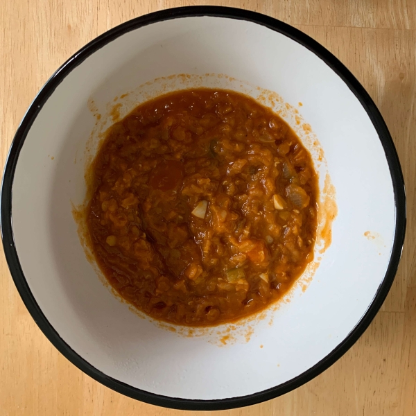 Red Lentil Soup with Lemon Mint Yogurt